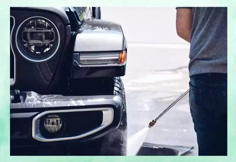 How to use a pressure washer to wash a car